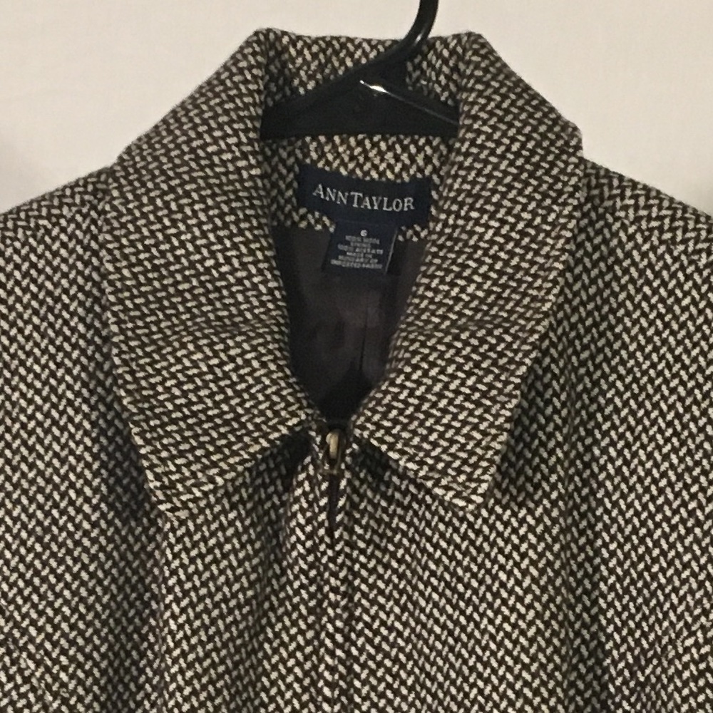 Brown and white blazer